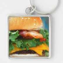 Gourmet Bacon Cheeseburger Key Chains