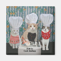 Gourmet Chef Cats/Kitties Fridge Magnets