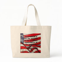 Government is not the solution - Reagan Quote Bags