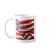 Government is not the solution - Reagan Quote Coffee Mugs