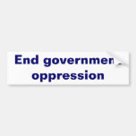 Government oppression bumper stickers