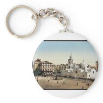 Government place, Algiers, Algeria vintage Photoch Key Chain