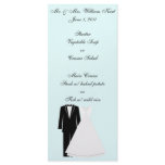 Gown and Tuxedo Reception Menu rack cards