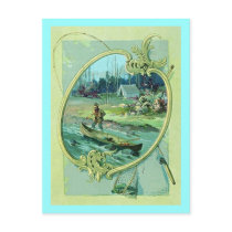 GR8 VINTAGE CAMPING & FISHING PC ~ POSTCARD
