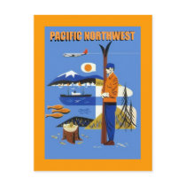 GR8 VINTAGE PACIFIC NORTHWEST TRAVEL AD ~ POSTCARD