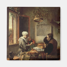 Grace before Meat, 1660 Fridge Magnets