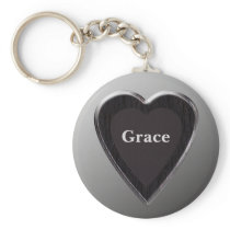 Grace Heart Keychain by 369MyName
