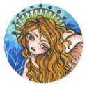"Grace" Primitive Angel Christmas Stickers