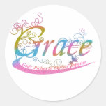 Grace Round Sticker