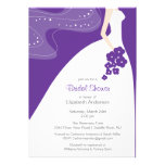 Graceful Bride Bridal Shower Invitation Purple