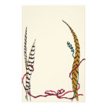 Graceful Feathers in Shades of Autumn II Stationery