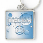 Gracias! Guatemala Flag Colors Pop Art Key Chain