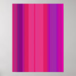 Gradation Stripes Red Posters