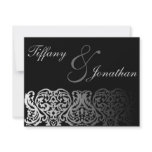 Gradiant Damask Wedding RSVP invitations