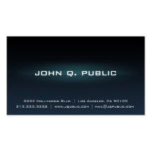 Gradient Black Dark Blue Business Card