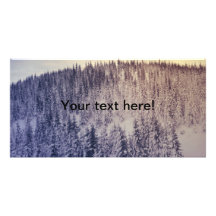 Gradient winter landscape picture card