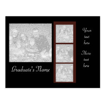 Graduate 4-photo holder invite! post card