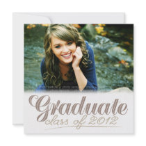 Graduate Class of 2012 Modern White Invite