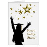 Graduate Girl Stars Greeting Card
