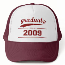 Graduate Hat Class of 2009 Maroon and White