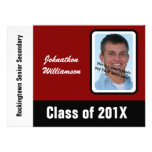 Graduate of 2012 with  Photo Black, Red & White Personalized Invite