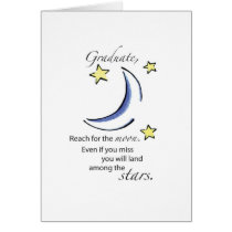 Graduate Reach for Moon, Congratulations cards