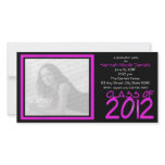 Graduation 2012/ Neon Pink Personalised Photo Card