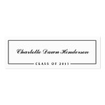 Graduation announcement name card border Class of Business Cards