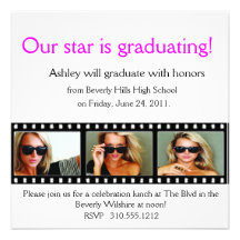 Graduation Announcement Photo Card Filmstrip