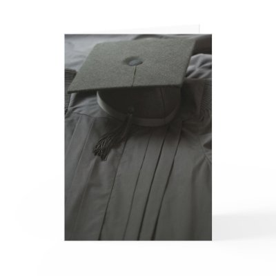 Graduation Cap Gown Greeting Card by FallSeason