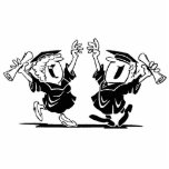 Graduation Cartoon Black & White Photo Sculpture photo sculptures