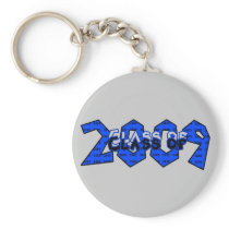 Graduation Class of 2009 Blue and Grey Keychain