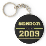 Graduation Class of 2009 Key Ring - Black and Gold keychains