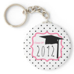 Graduation Class Of 2012 - Polka Dot & Pink Keychains