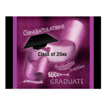 Graduation class of 20xx congratulations post cards