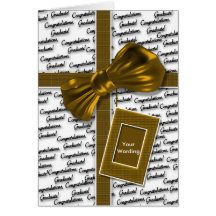 Graduation congratulations for men & women greeting card