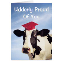 Graduation Cow, Udderly Proud Of You Greeting Card