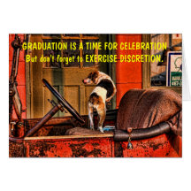 GRADUATION - EXERCISE DISCRETION GREETING CARD