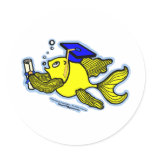 Graduation Fish Graduate fish Diploma stickers