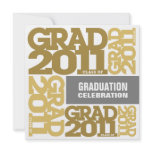 Graduation Invitation Celebrate 2011 Gold White