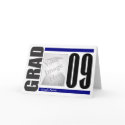Graduation Invitation Photo Card blue