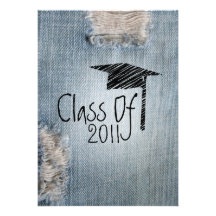 Graduation Invitation - Ripped Jeans Class of 2011