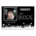 Graduation Invitation Your Photo Silhouette Crowd Card