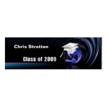 Graduation Name Cards - Class of 2009 - Blue Business Card Templates