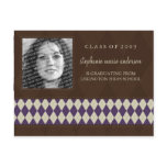 Graduation Party Invitation-Argyle Charm Postcard