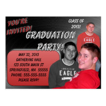 Graduation Party Invitation Postcard 2