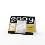 Graduation Photo Card with mascot -gold