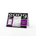 Graduation Photo Card with mascot -purple