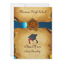 GRADUATION PHOTO TEMPLATE PARCHMENT blue Wax Seal
