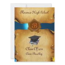 GRADUATION PHOTO TEMPLATE PARCHMENT blue Wax Seal